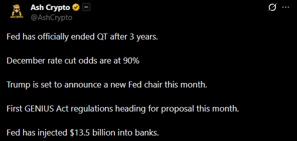 2025年圣诞季：流动性、机构准入和监管推动牛市
